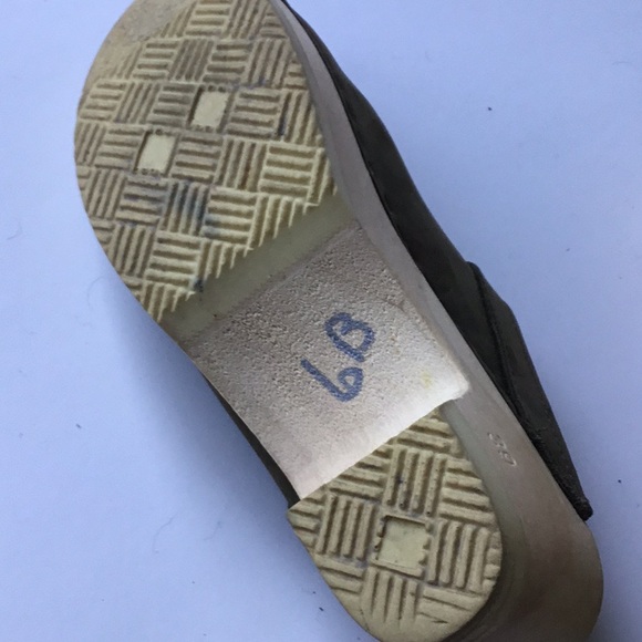 Woman Boho Olive Sage Suede Wooden Clogs size 39 - Picture 7 of 13